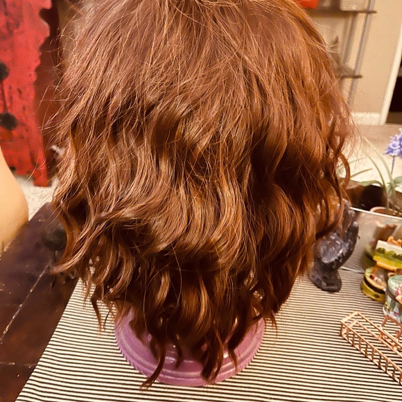 Stunning Auburn Red Head Wavy Bob Hair Realistic Wig‼️❤️ - Picture 5 of 6
